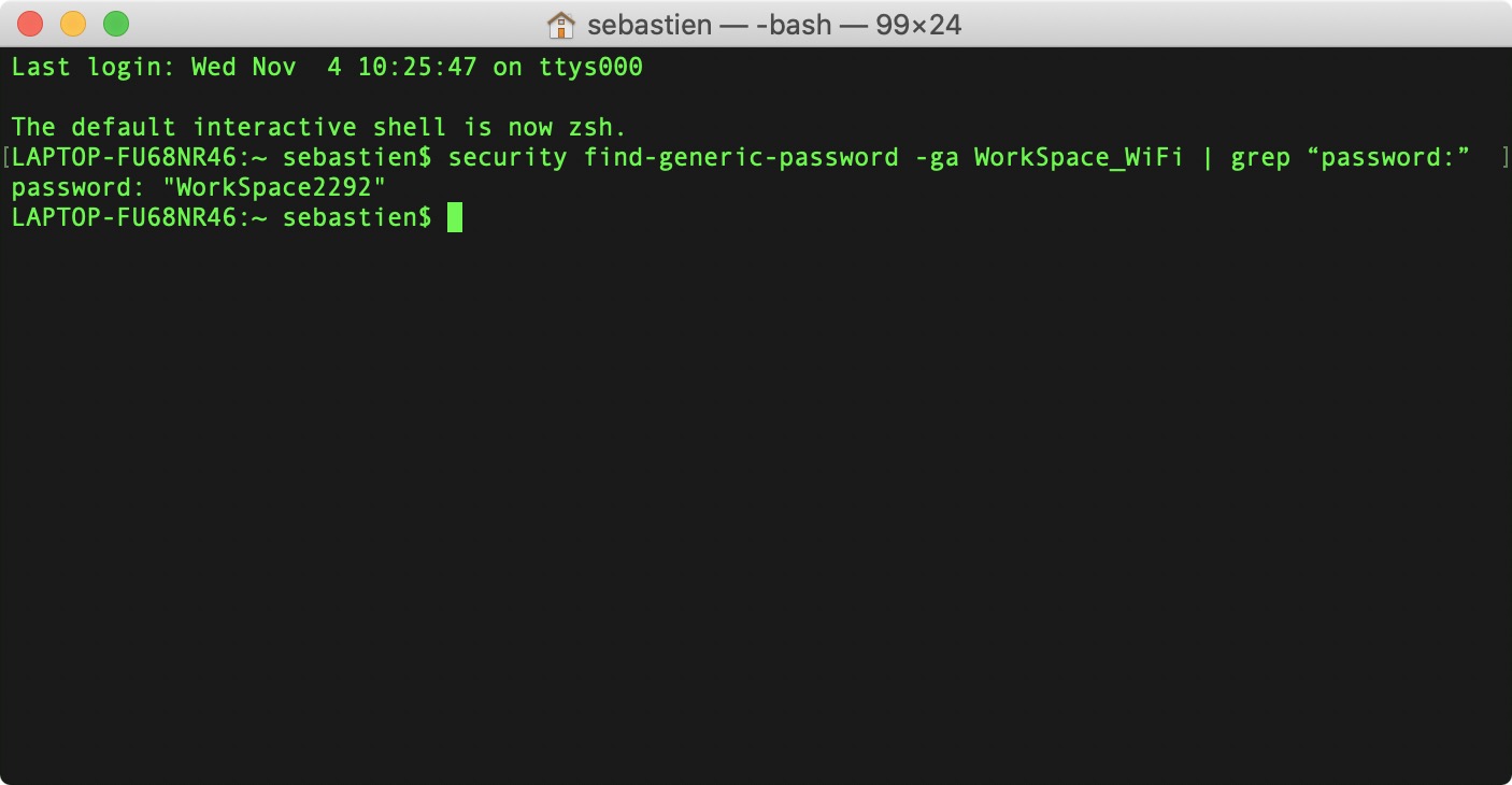 find password for wifi on mac